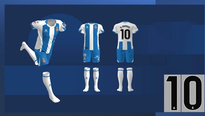  La primera equipación del Espanyol, con Sergi Darder
