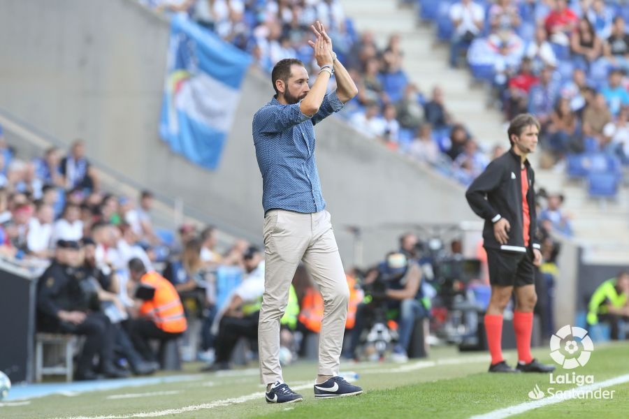  Pablo Machín, ante el Valencia.