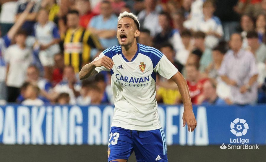 Manu Molina, durante el Real Zaragoza-Lugo (Foto: LaLiga).