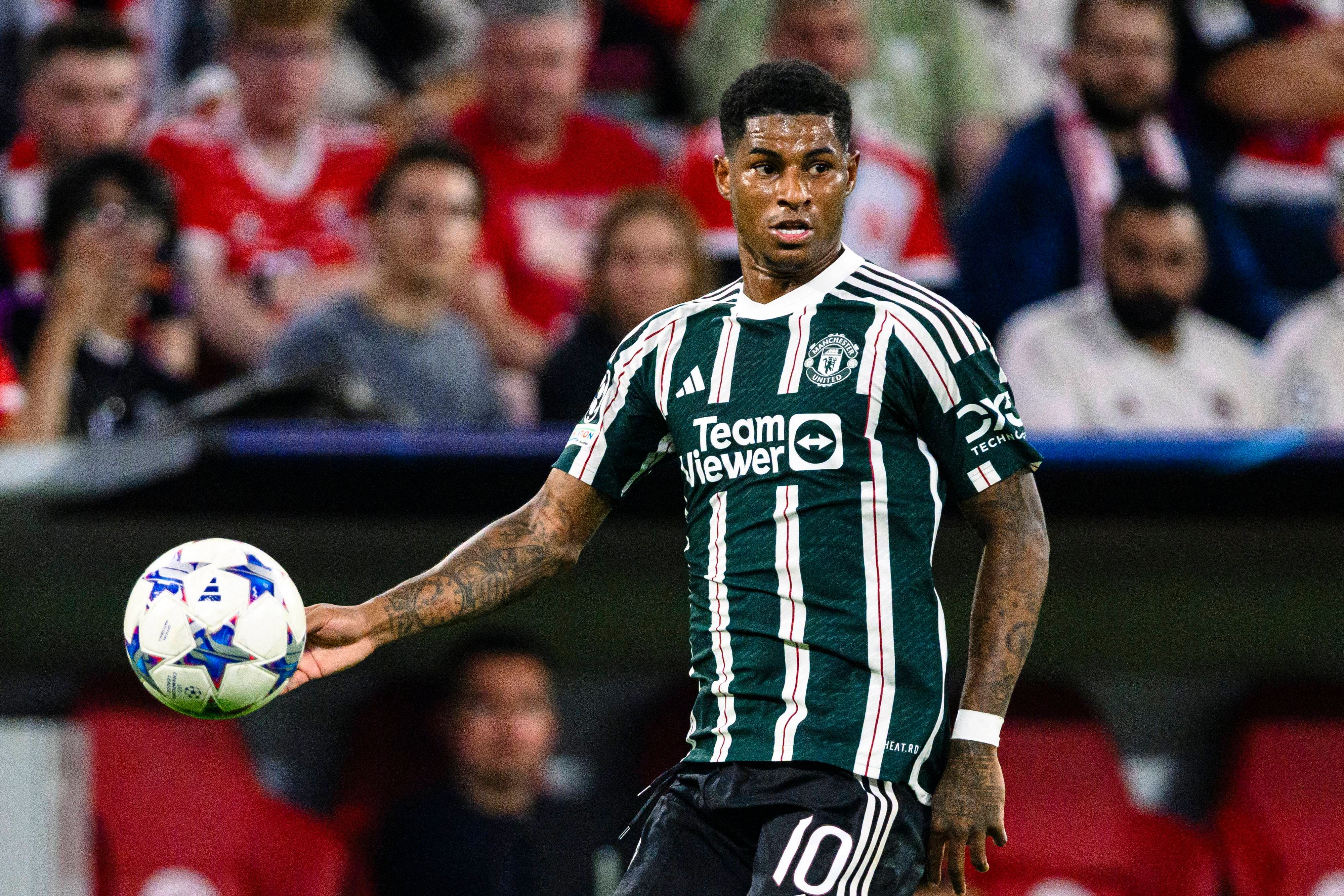 Marcus Rashford durante el Bayern - Manchester United. Fuente: Cordon Press.