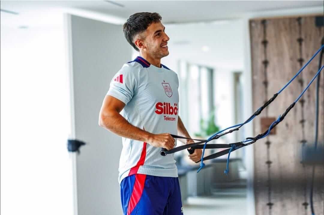  Martin Zubimendi en un entrenamiento conla selección española.