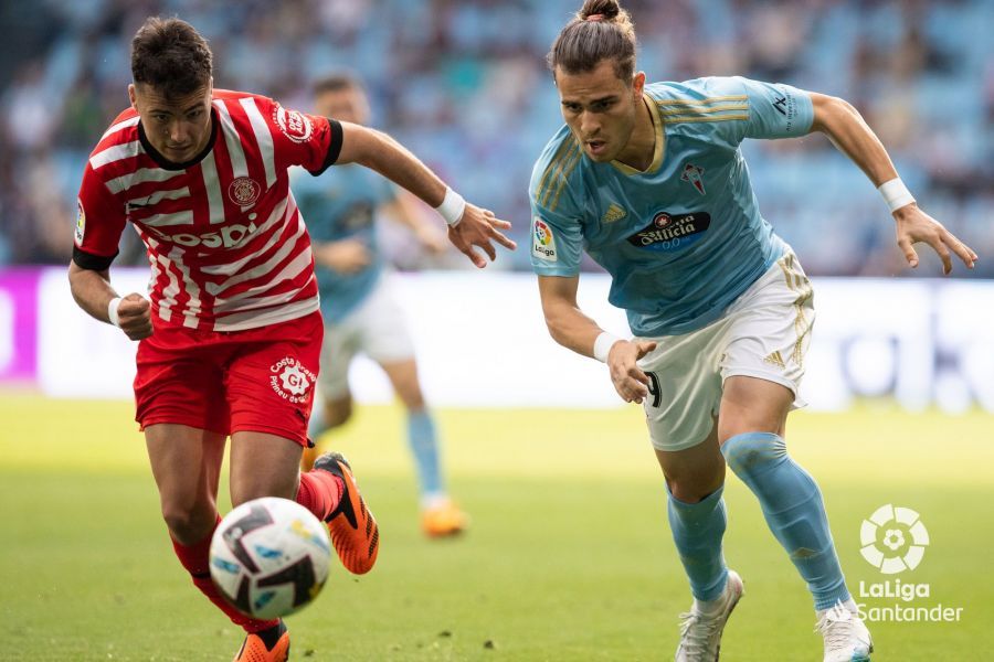  Miguel, durante el Celta-Girona.