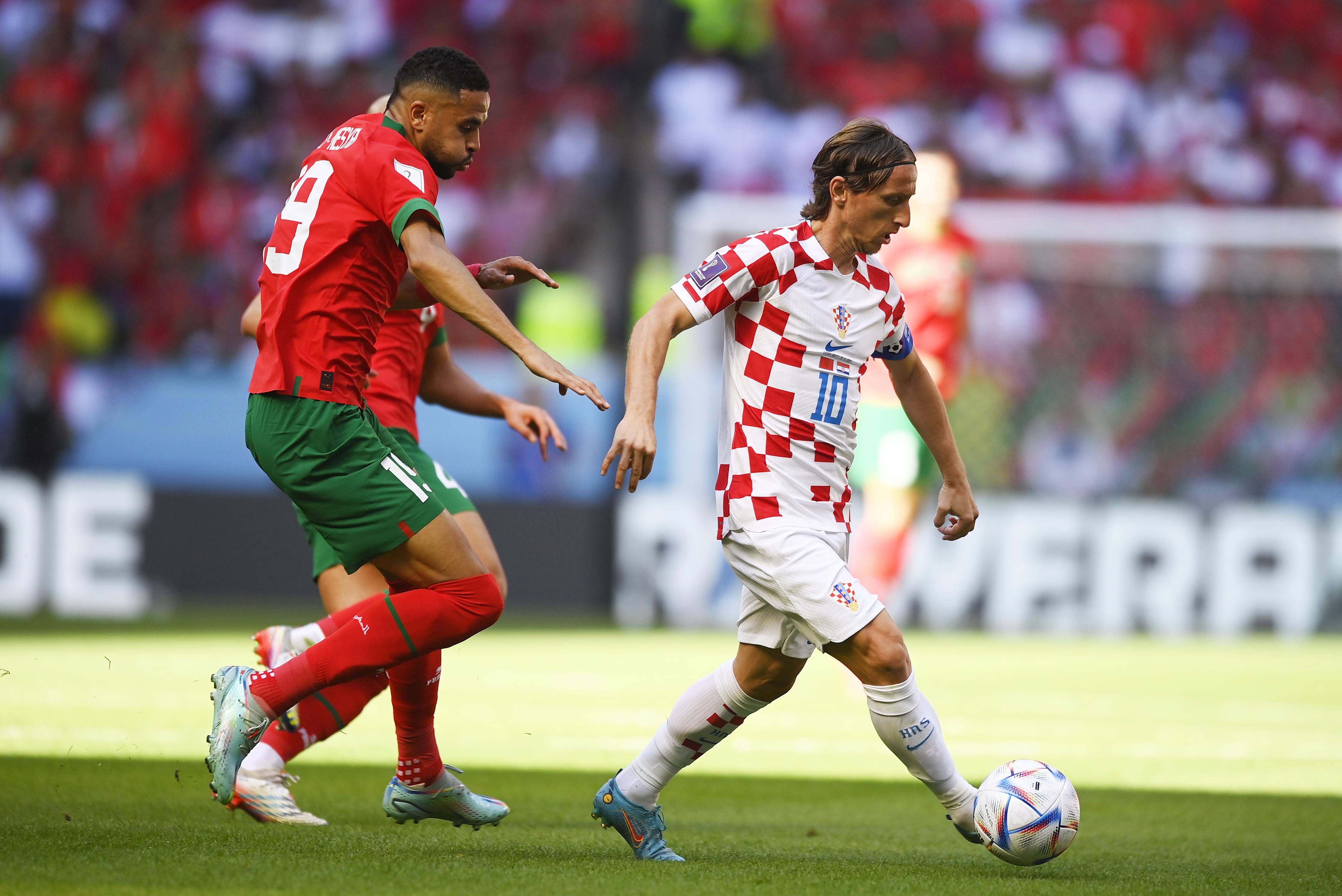 Luka Modric, durante el Marruecos-Croacias.
