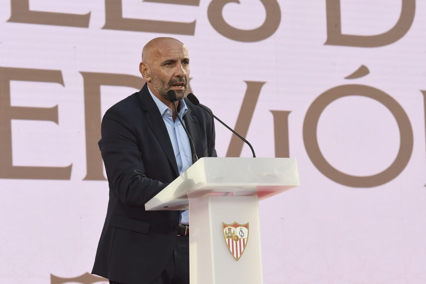Monchi, en el homenaje a los FIeles de Nervión (Foto: Kiko Hurtado)