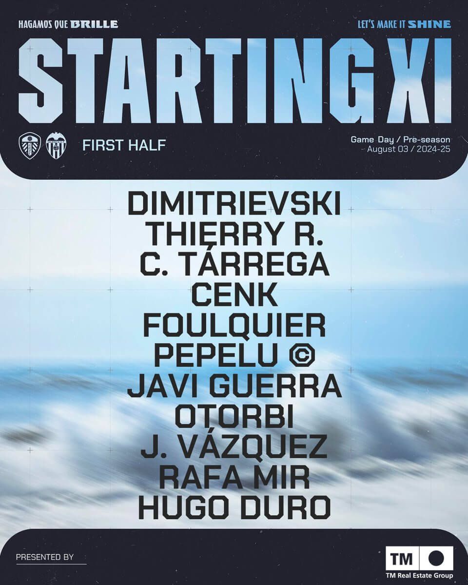  Once titular del Valencia CF.