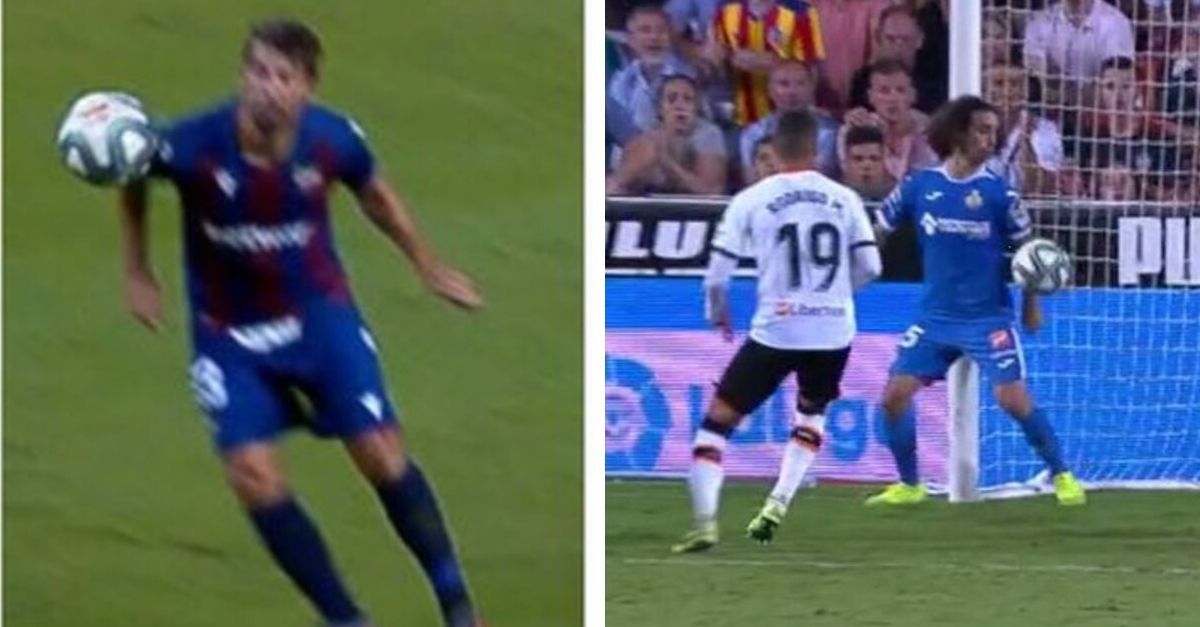 Posibles manos de Coke y Cucurella la pasada jornada que no fueron señaladas.