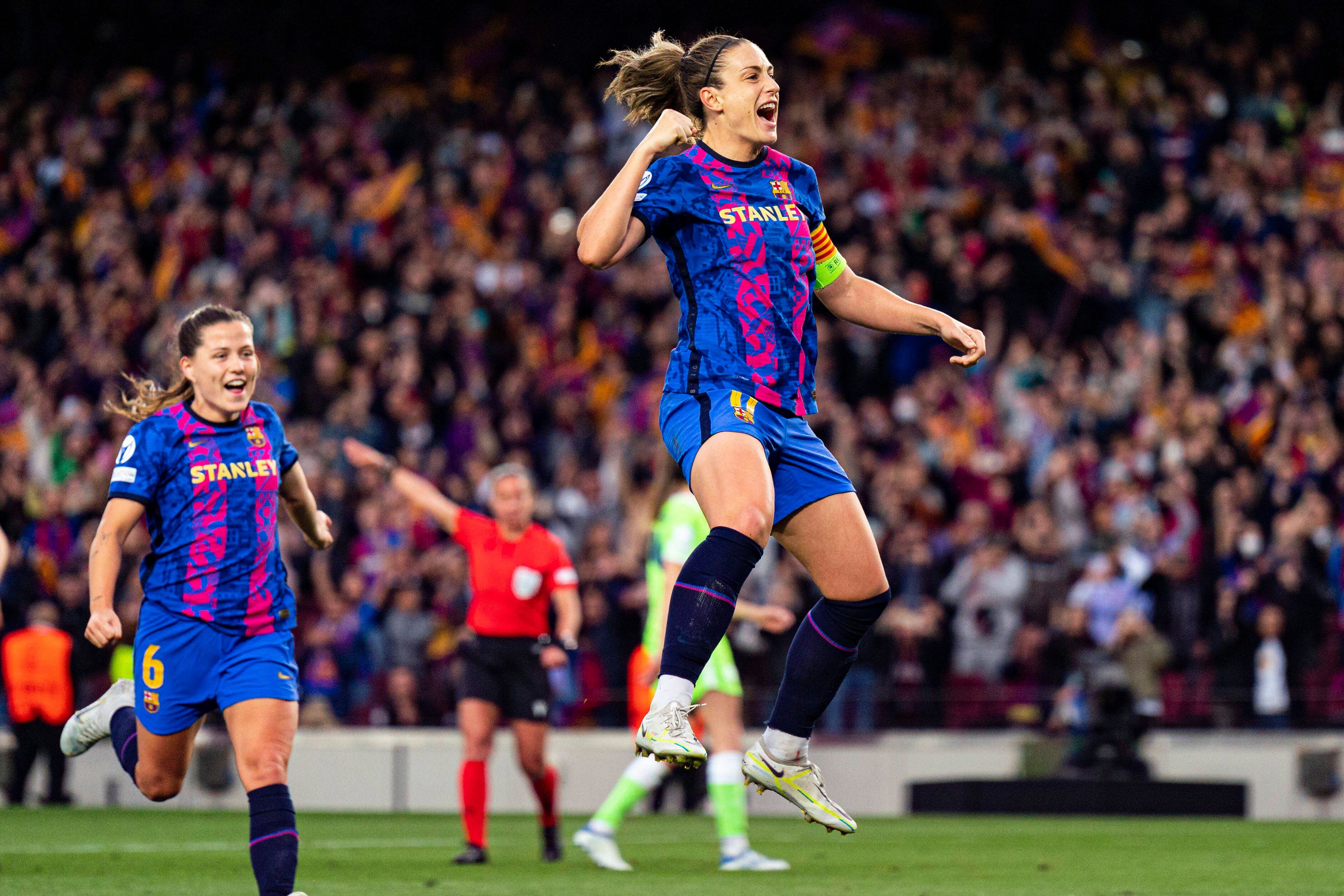  Putellas, celebrando un gol con el Barcelona.