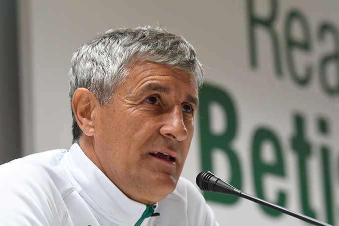 Quique Setién, en la previa del partido ante el Éibar.