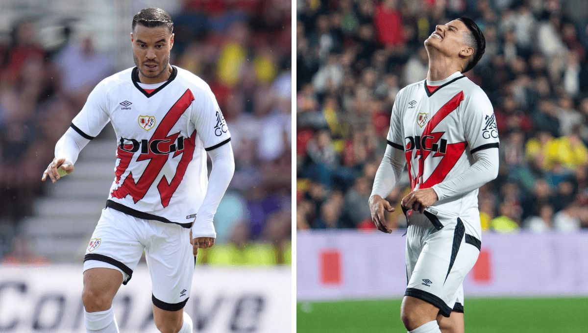 Raúl de Tomás y James Rodríguez, con el Rayo Vallecano.