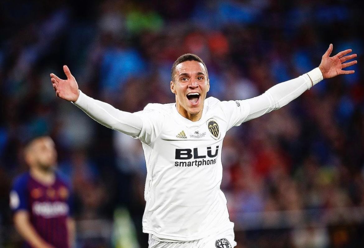 Rodrigo celebra el 0-2 en la final de Copa del Rey