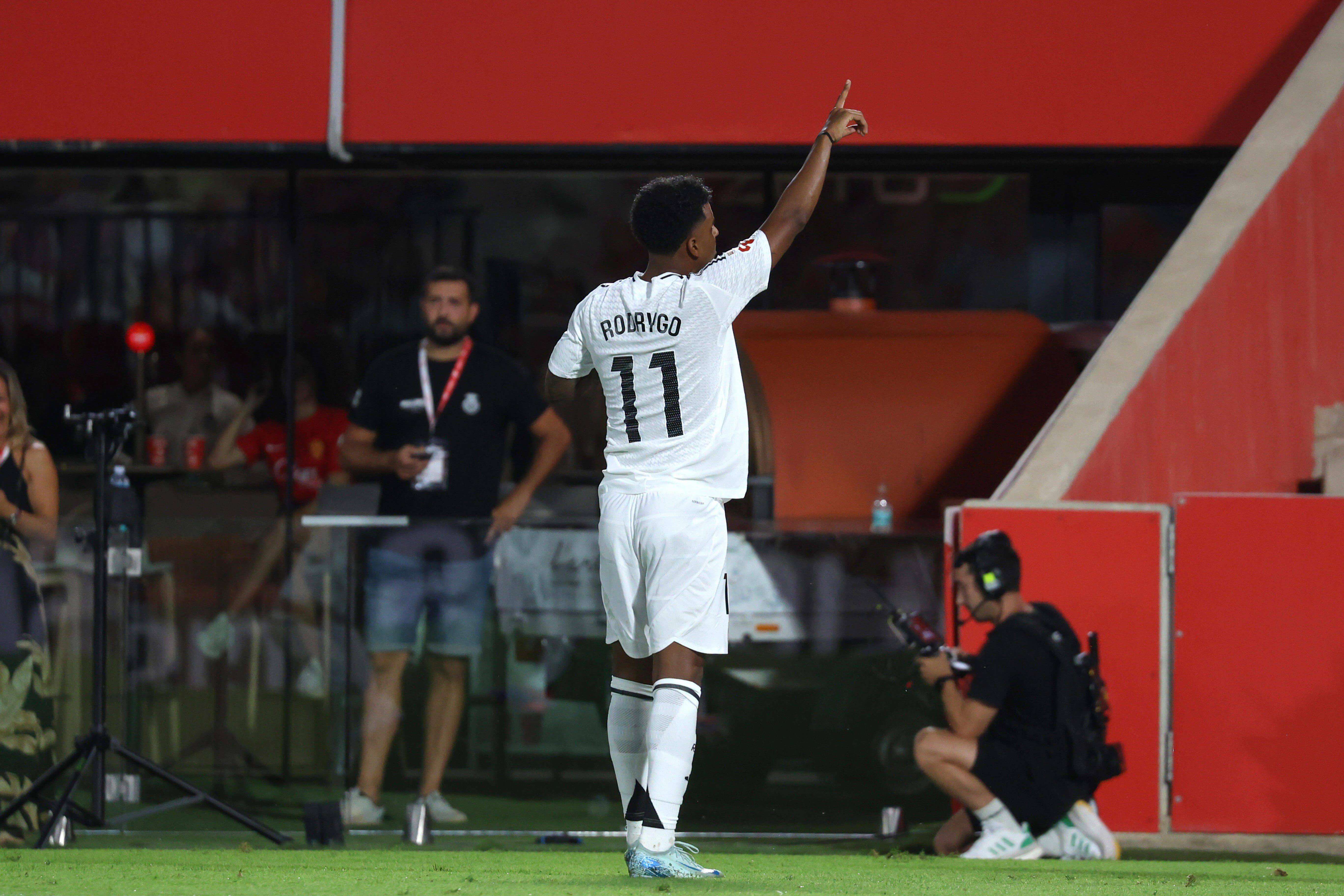  Rodrygo Goes celebra su gol en el Mallorca-Real Madrid.