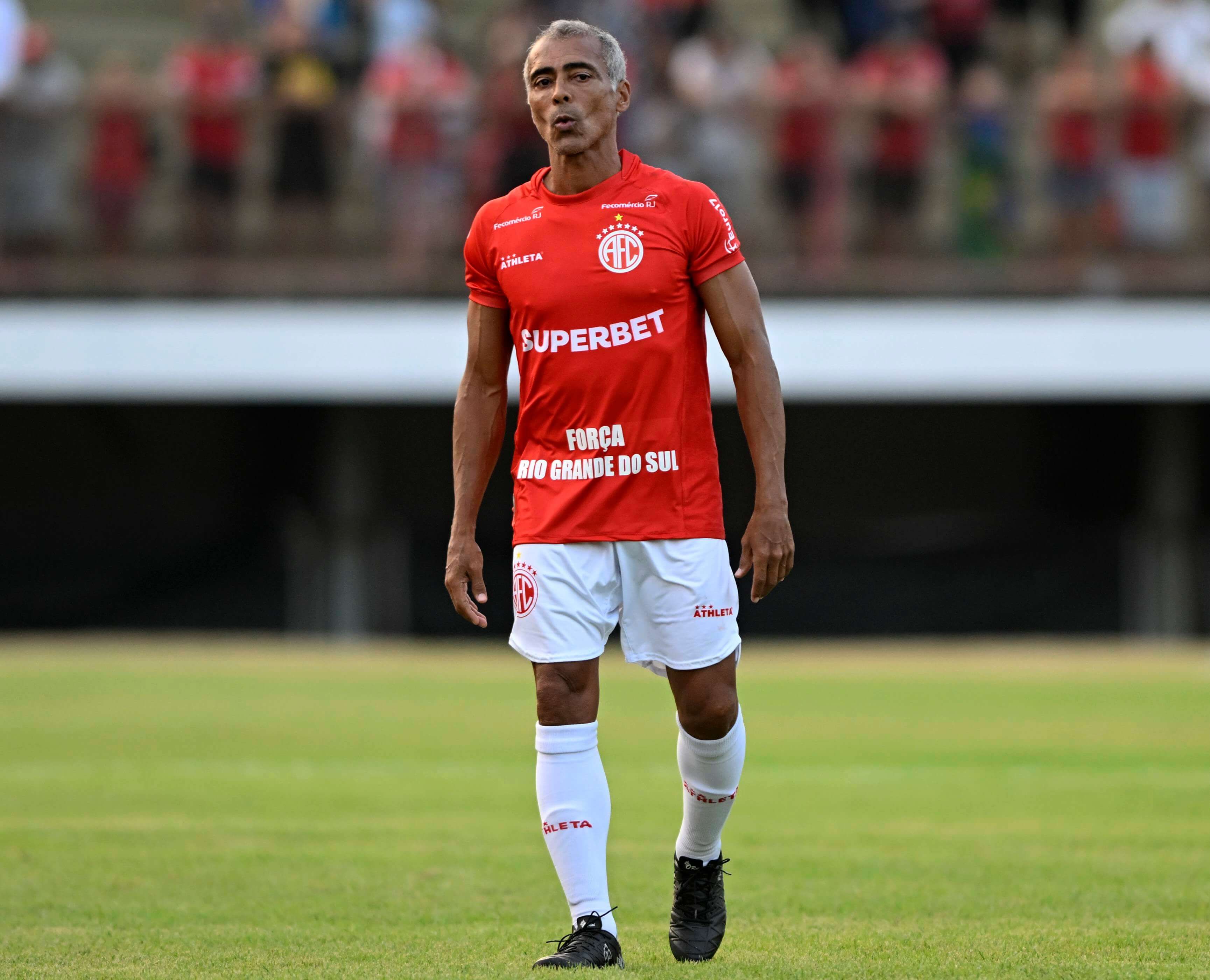 Romario, en un partido con su equipo, el América-RJ.