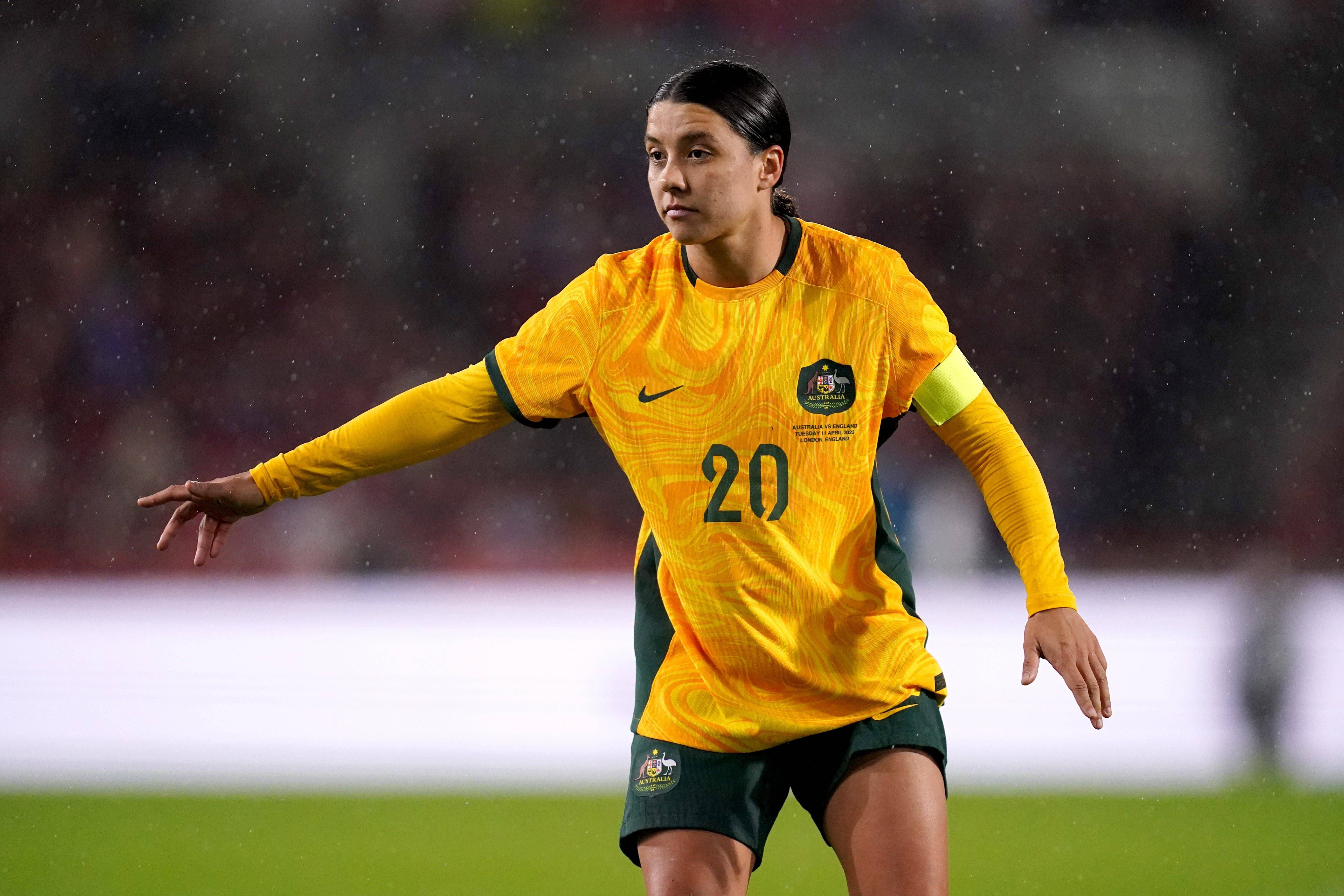  Sam Kerr, en un partido con Australia.