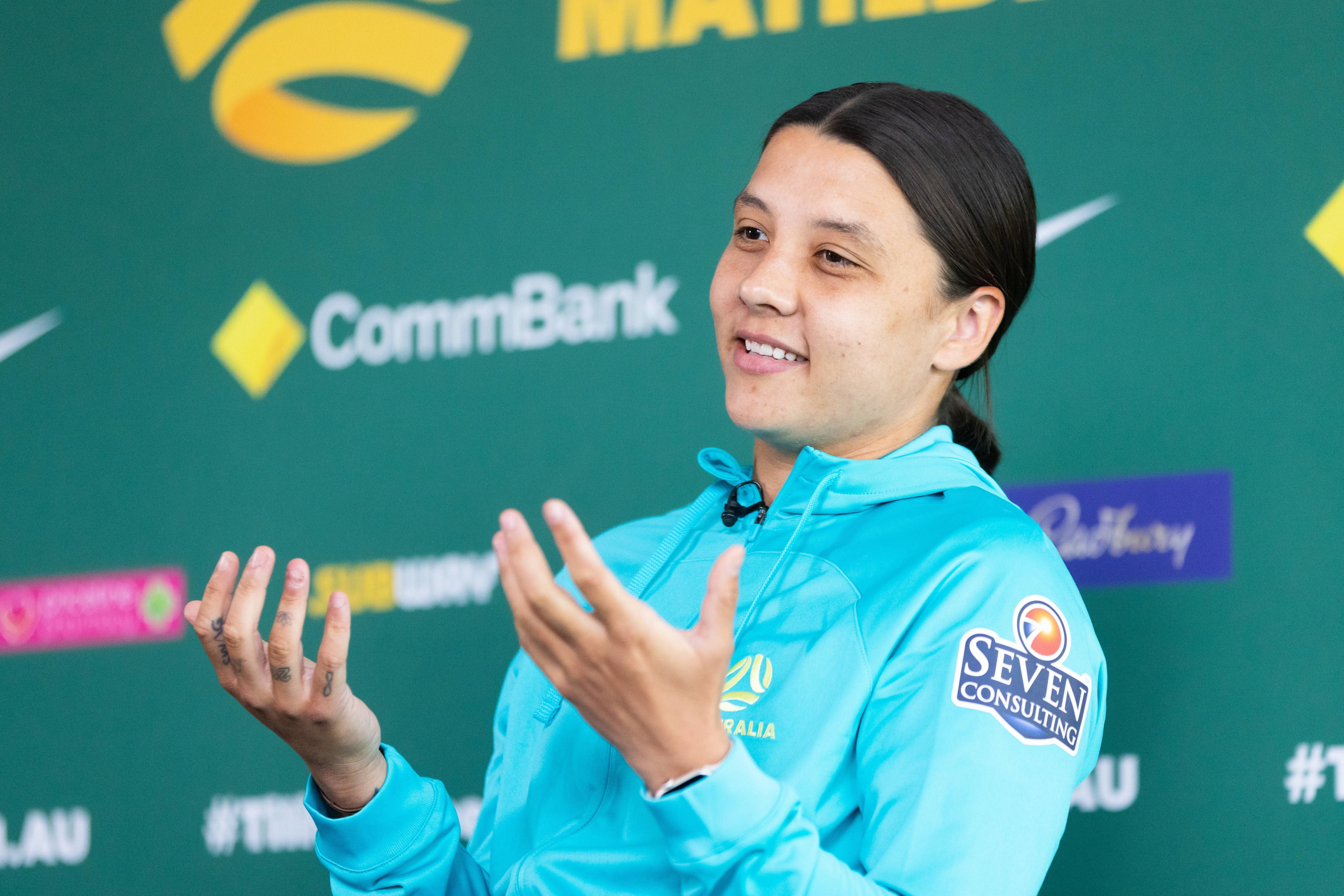  Sam Kerr, en una entrevista con Australia.