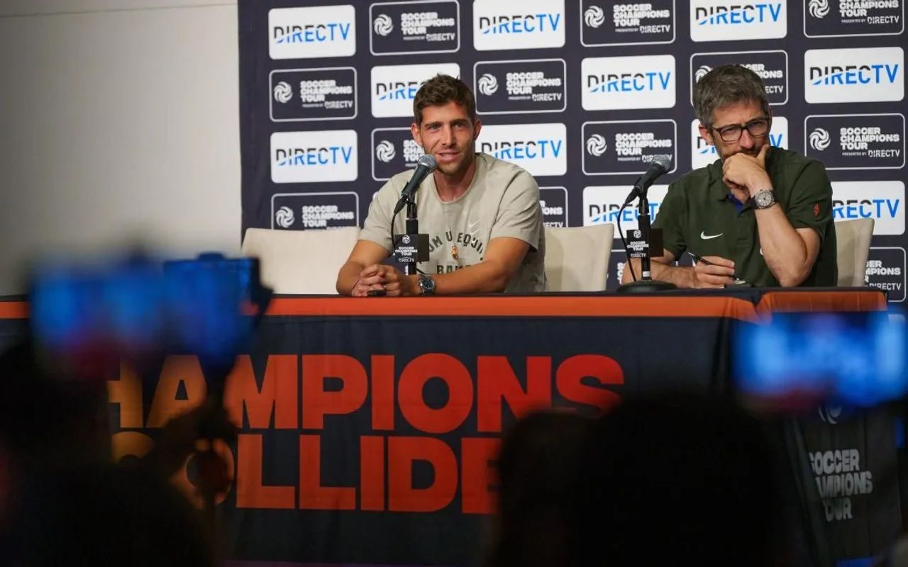 Sergi Roberto, en sala de prensa (Foto: FCB).