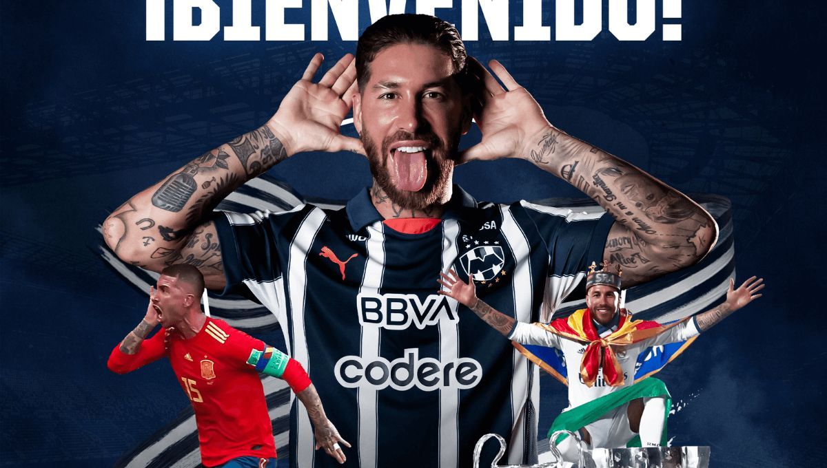  Sergio Ramos, nuevo jugador de Rayados de Monterrey.