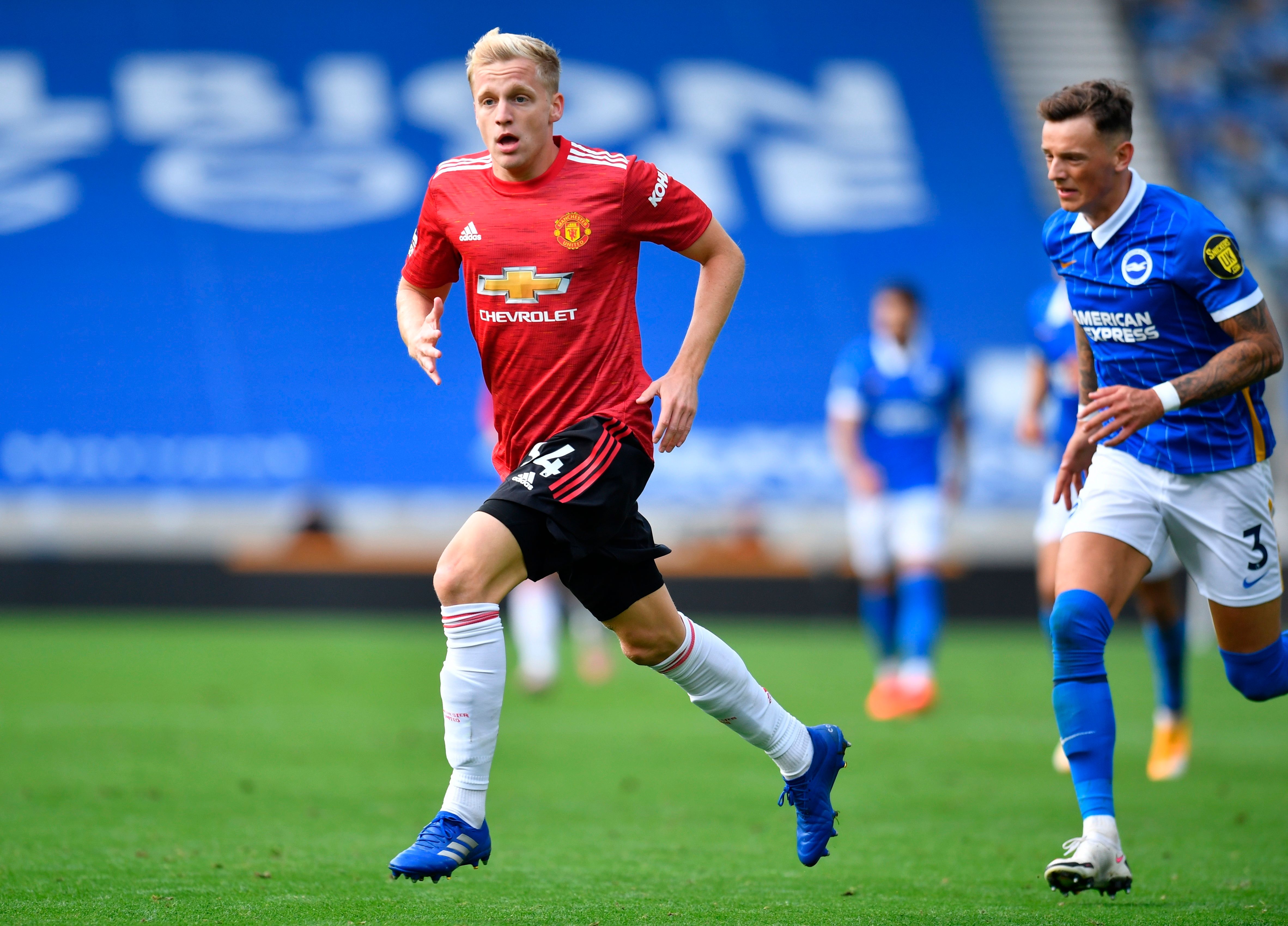 Van de Beek, en un partido del Manchester United (FOTO: EFE).