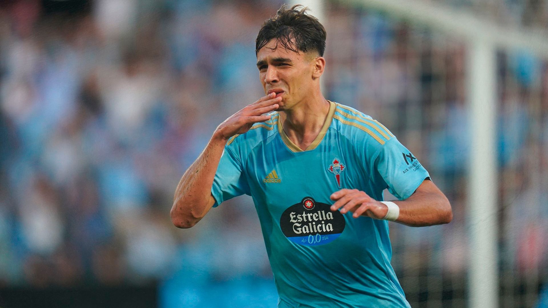 Gabri Veiga celebra su gol al Barça entre lágrimas (Foto: RC Celta).