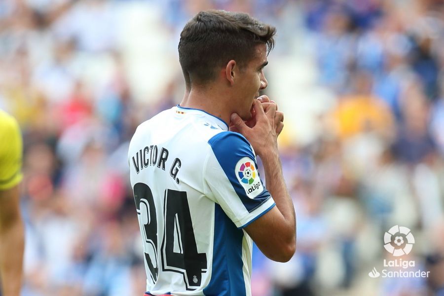Víctor Gómez, en su debut con el Espanyol.