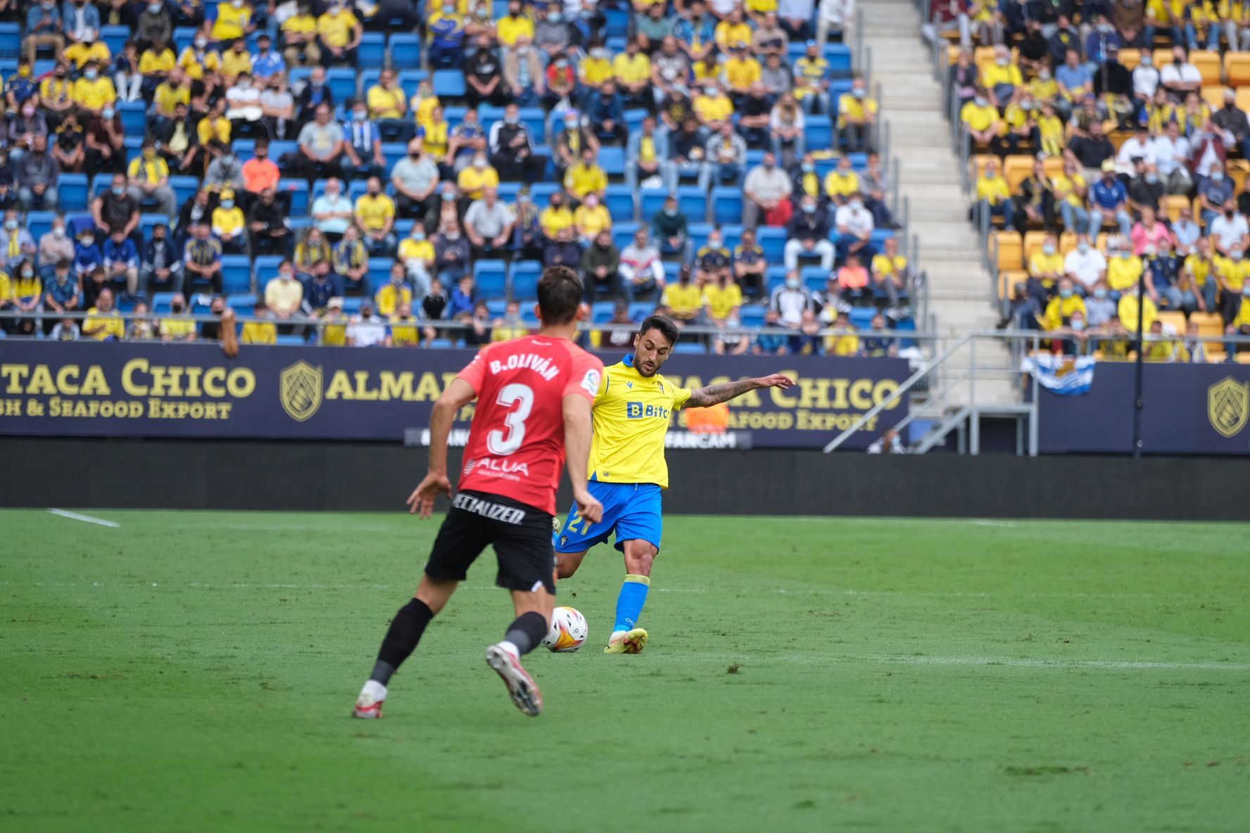 Chapela, durante un partido con el Cádiz (Foto: Cristo García).