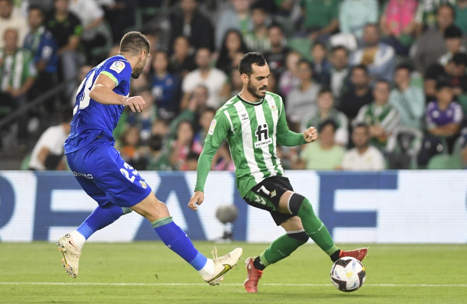 Juanmi, ante el Getafe.