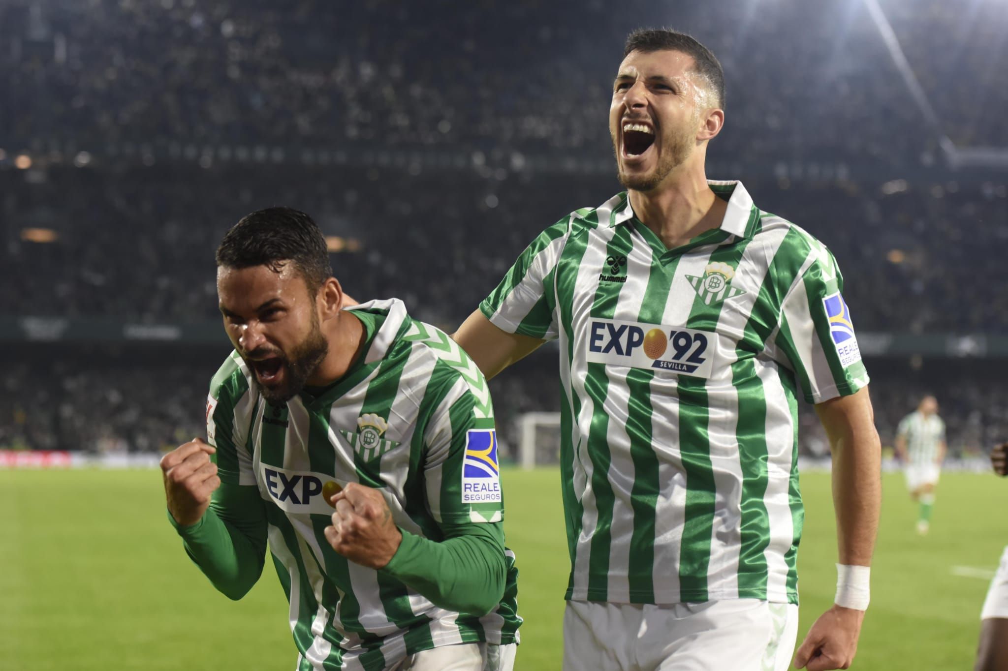 Celebración del gol de Willian José ante Las Palmas.