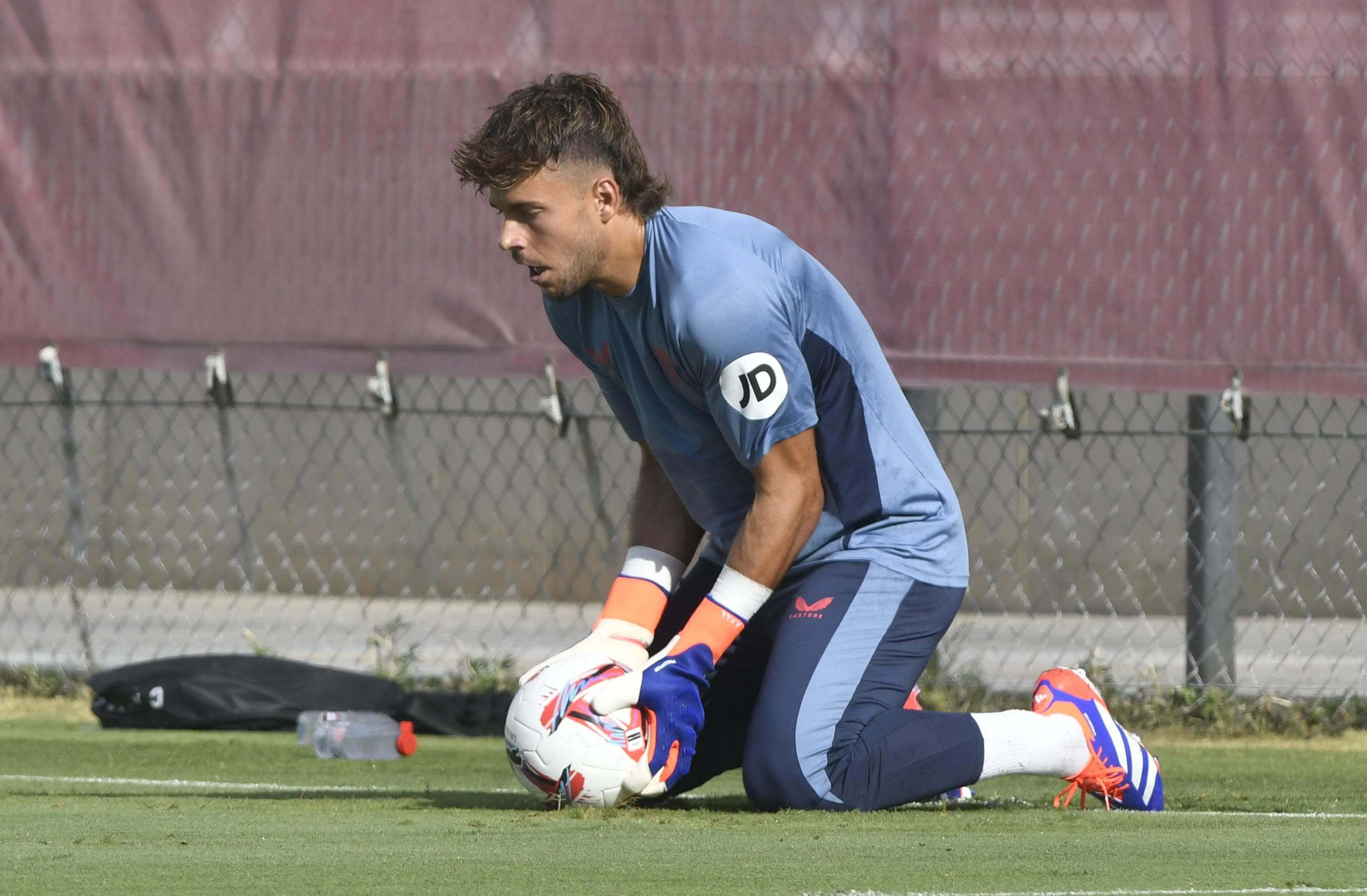 Álvaro Fernández, en un entrenamiento.
