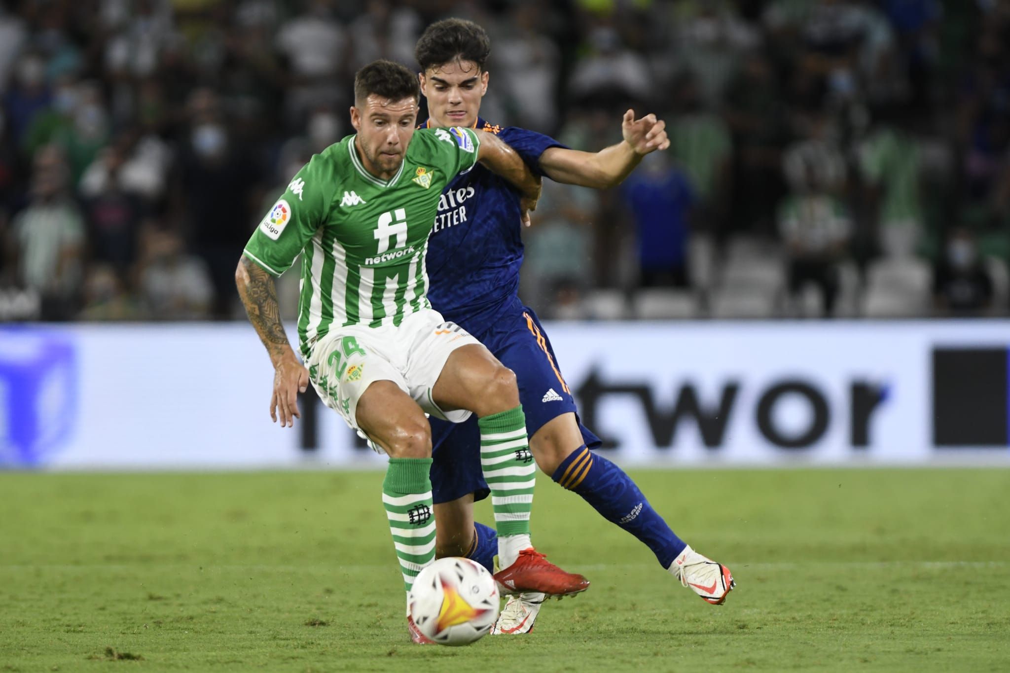 Aitor Ruibal ante el Real Madrid.