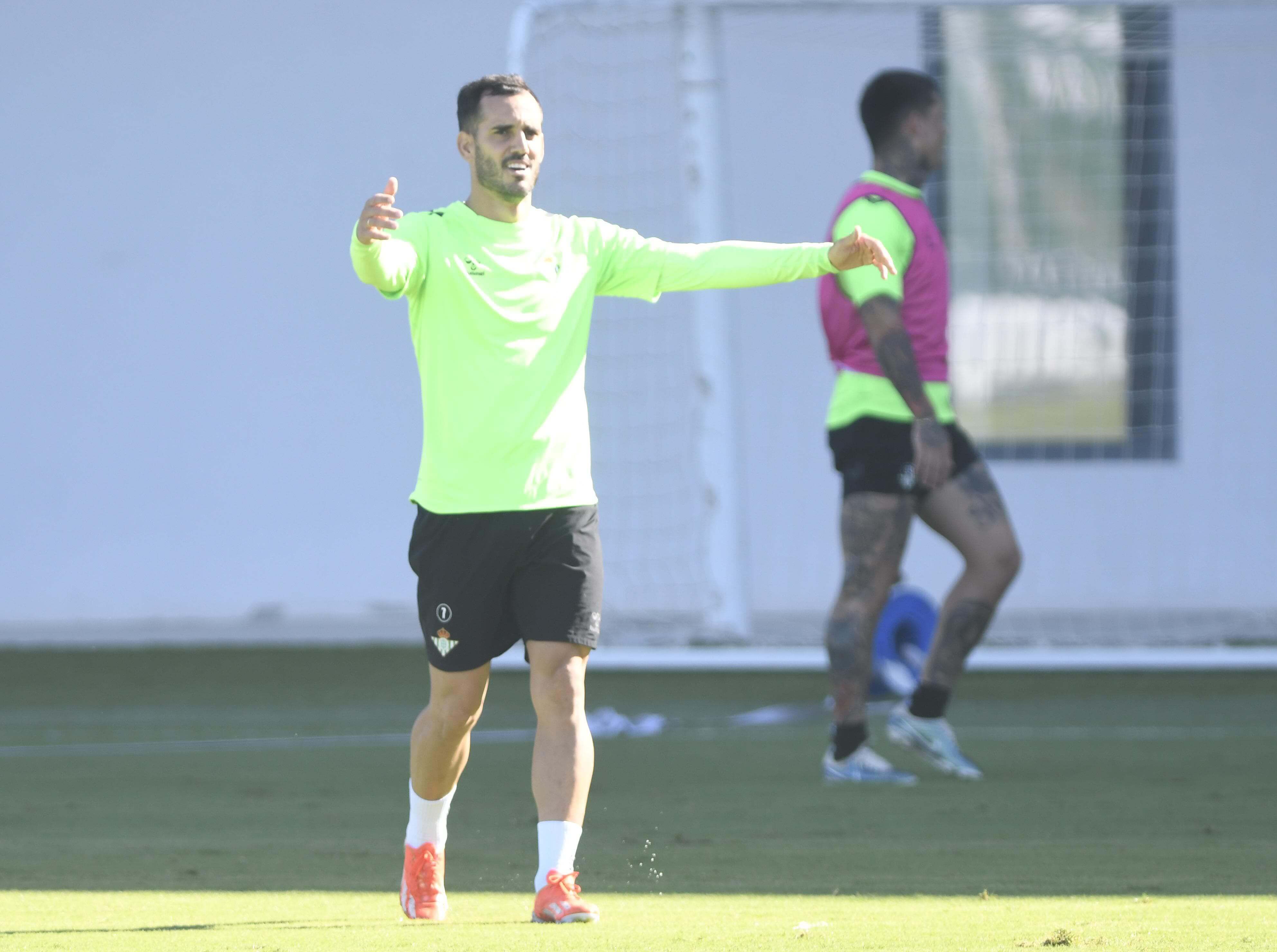 Juanmi Jiménez en el entrenamiento (foto: Kiko Hurtado).