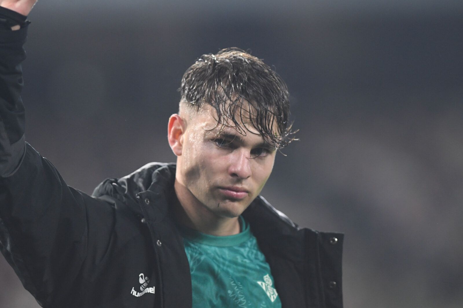  Ángel Ortiz, lesionado en el Betis-Real Sociedad.