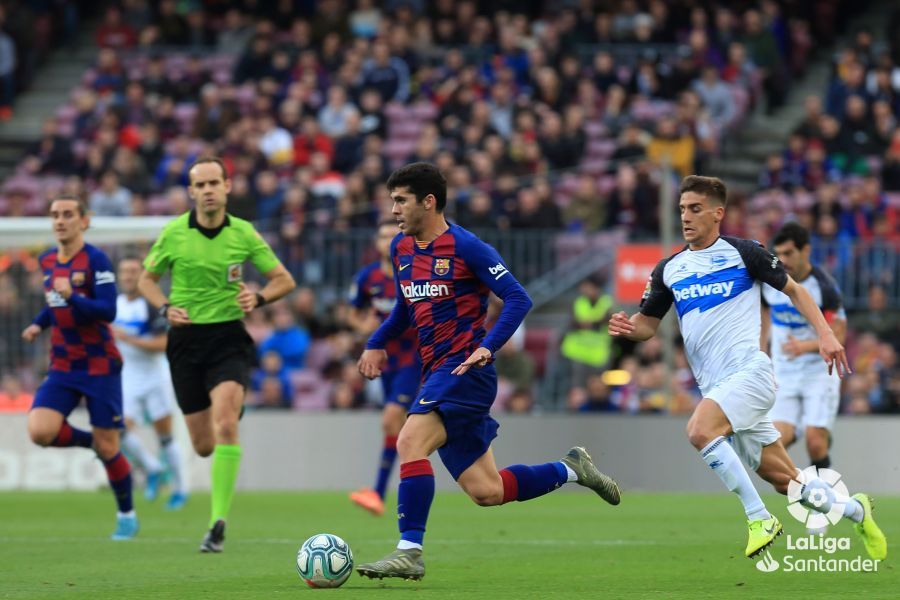  Carles Aleñá en el partido ante el Alavés.