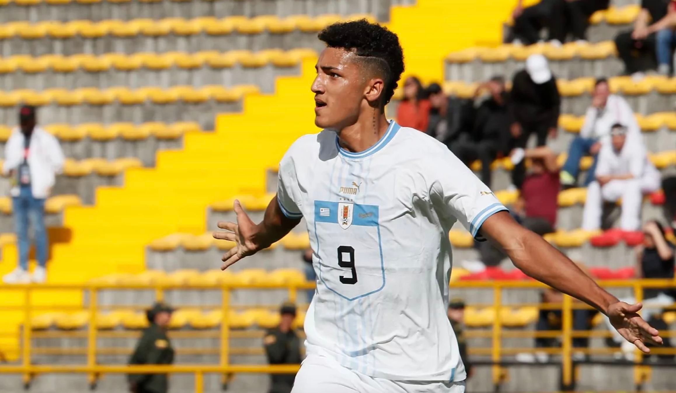  Álvaro Rodríguez, con Uruguay en el Sudamericano Sub 20.