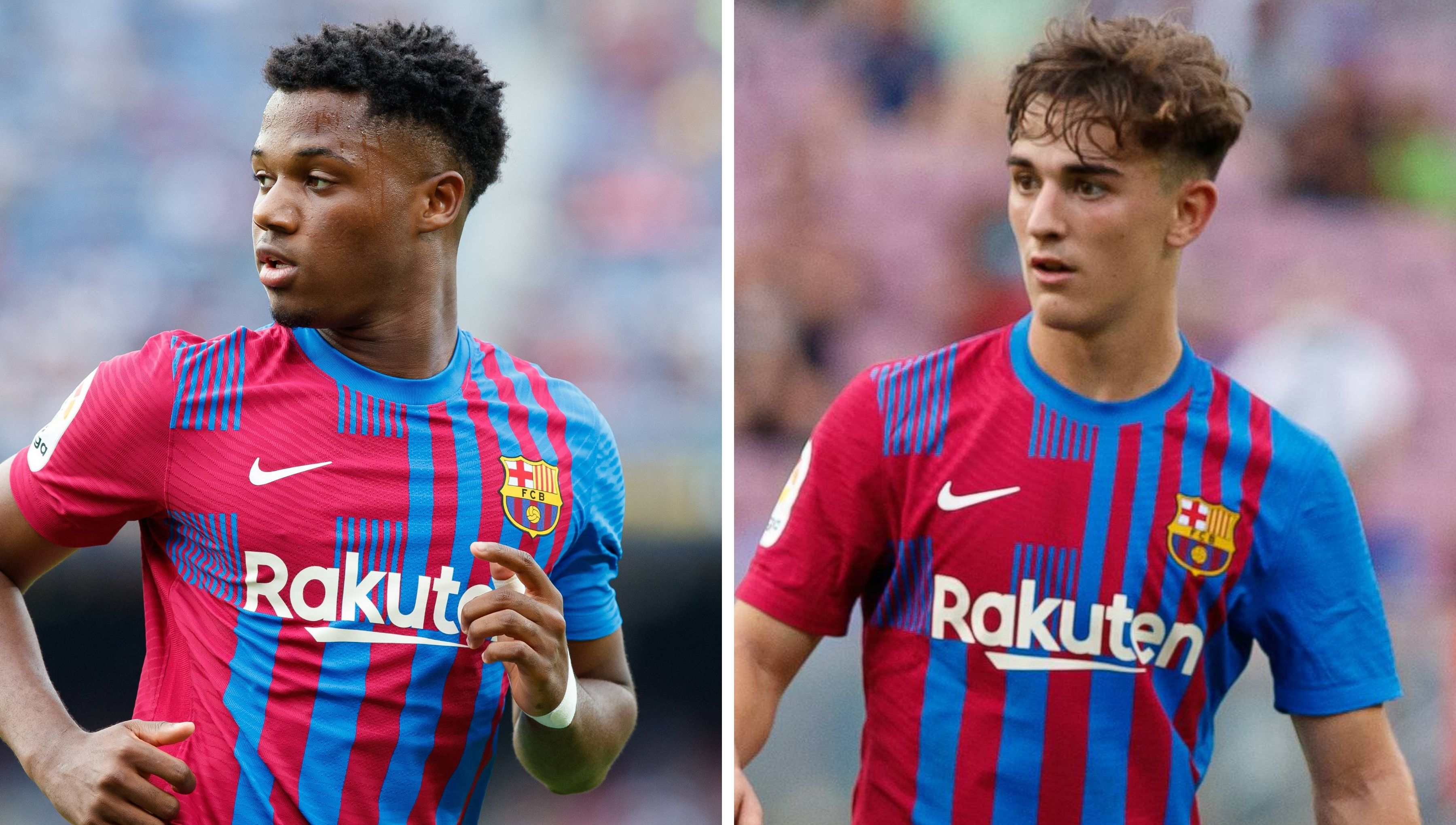 Ansu Fati y Gavi con el Barça (Fotos: CordonPress)