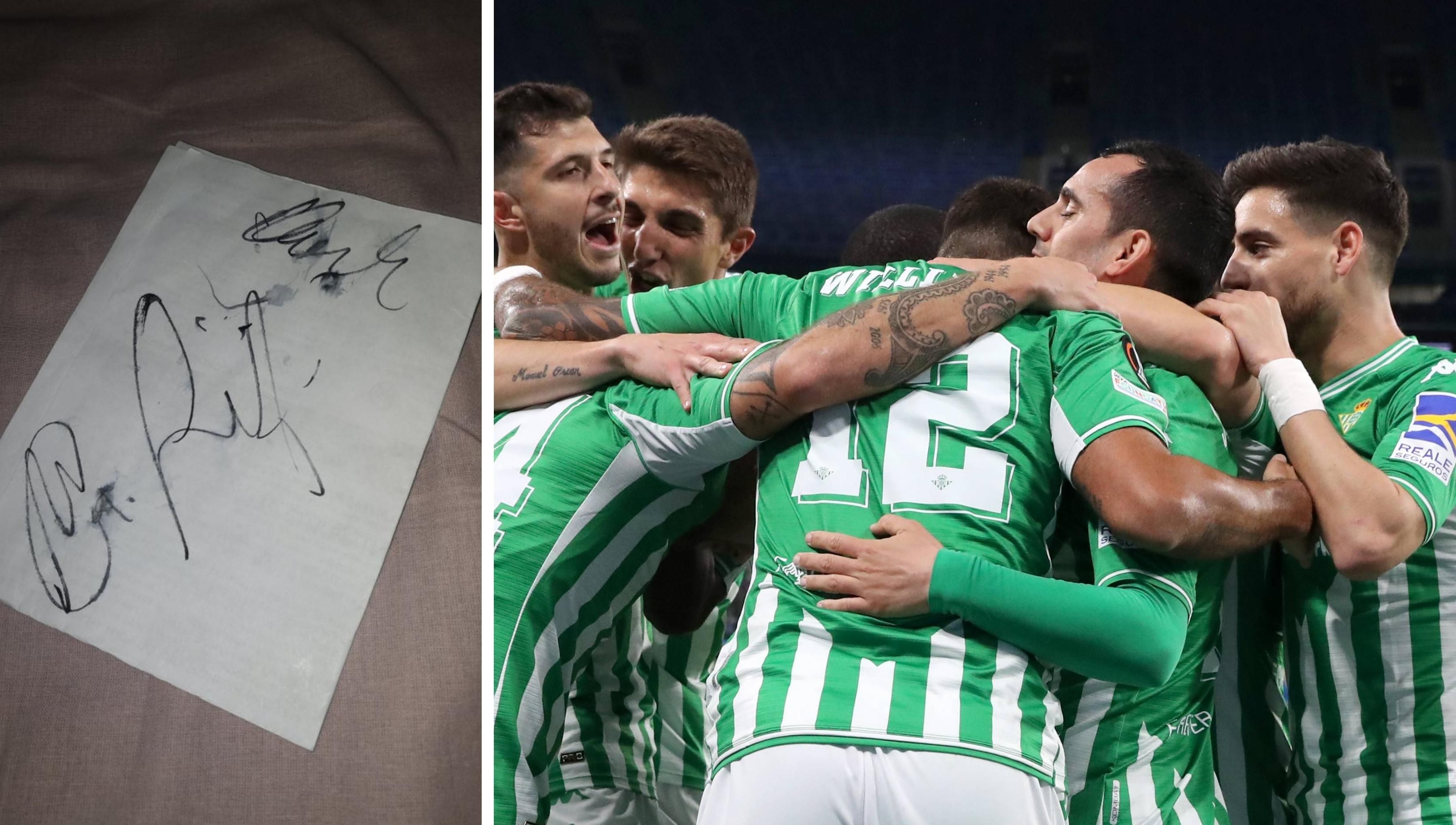 Autógrafos de Joaquín, Borja y Pellegrini en Rusia.