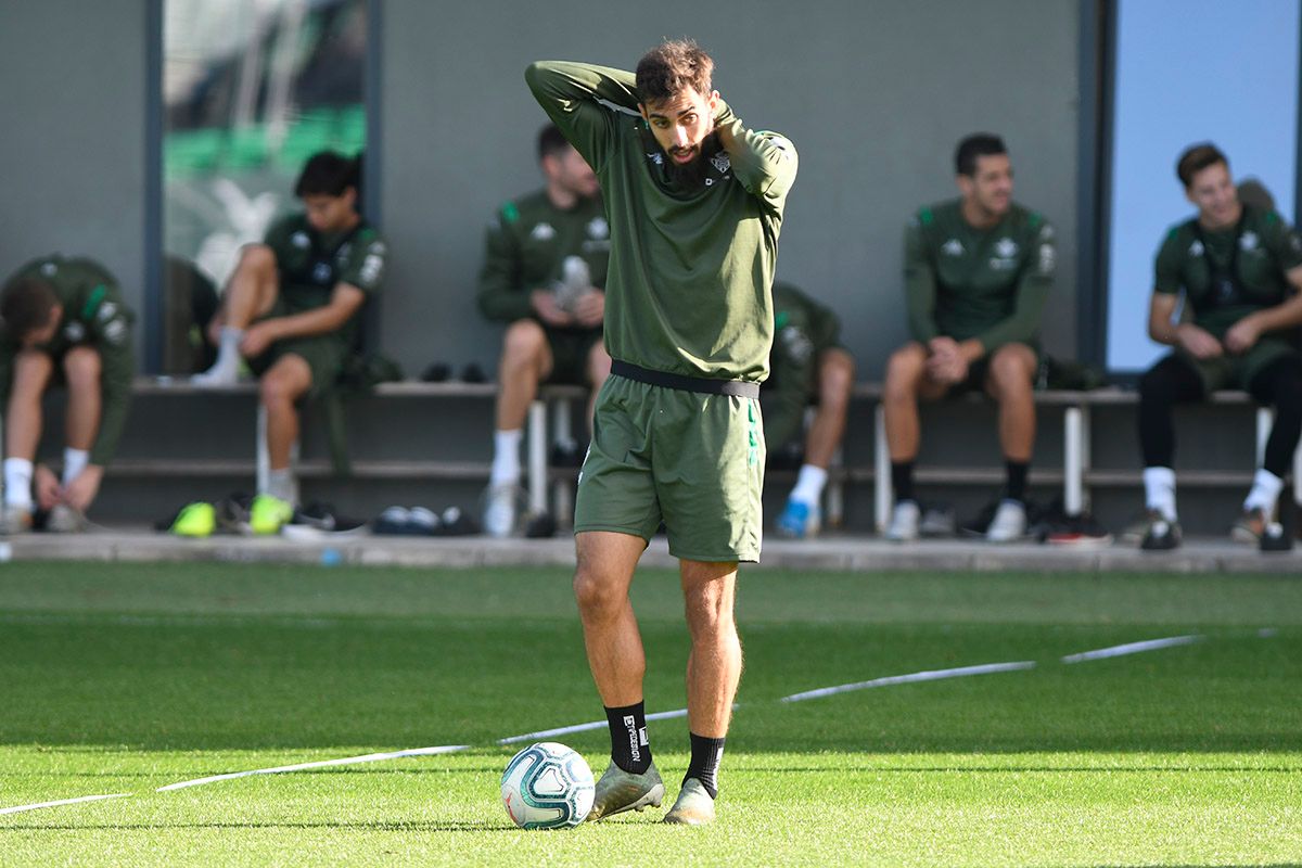 Borja Iglesias, en la sesión.