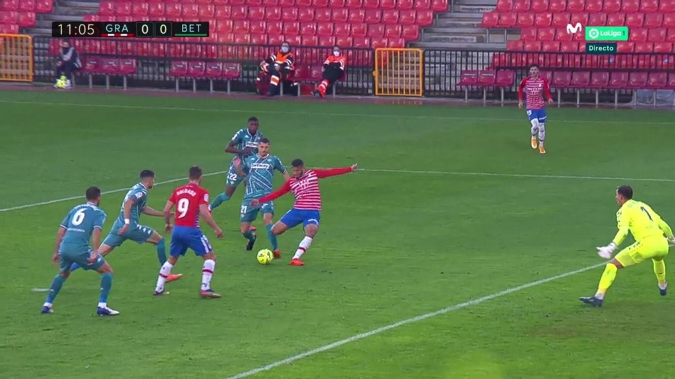  Captura del penalti señalado a Guido Rodríguez.