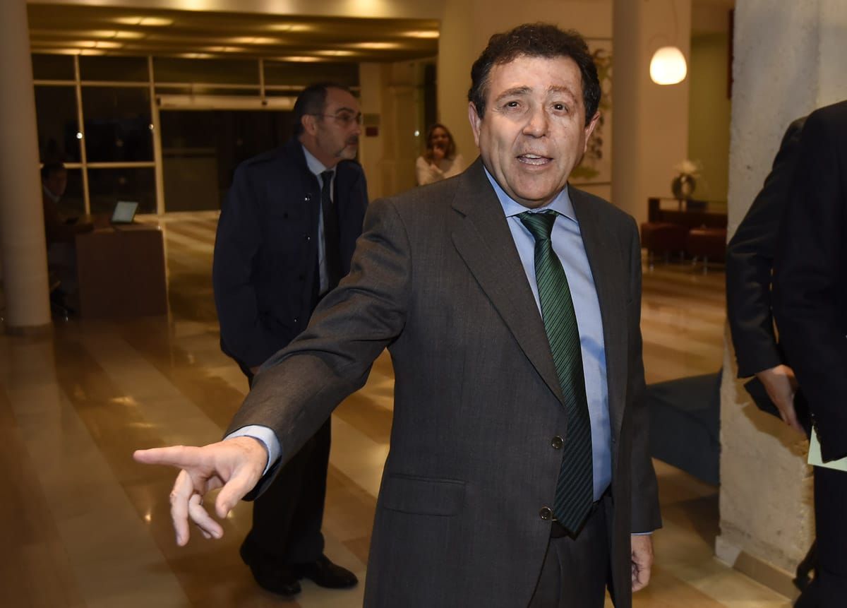 Joaquín Caro Ledesma, en una Junta de Accionistas del Betis.