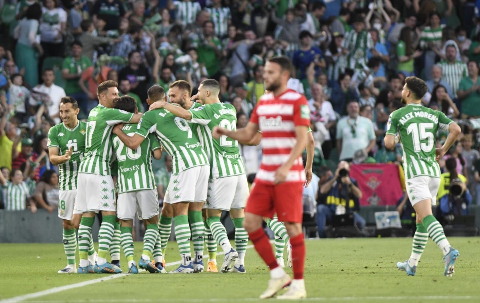  Celebración del 2-0 de Juanmi en el Betis - Granada