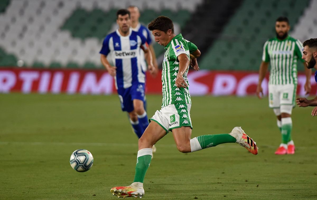 Edgar, uno de los canteranos, ante el Alavés.