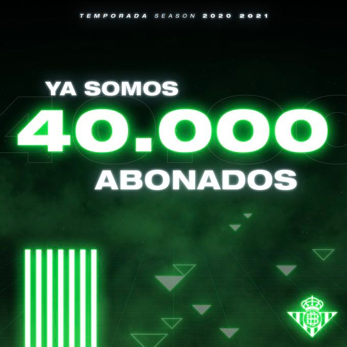 El Betis alcanza los 40.000 abonados.