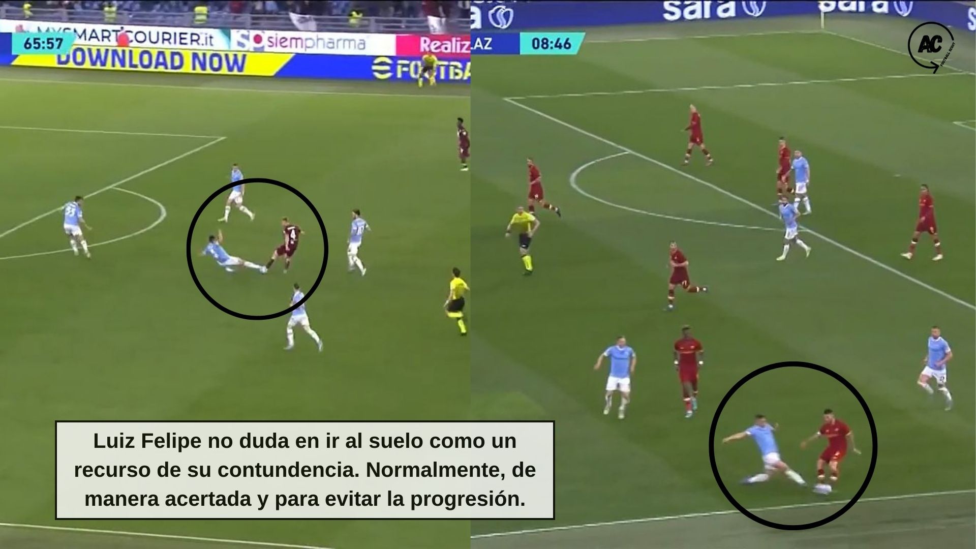  El italo-brasileño no duda en ir al suelo para recuperar el balón.