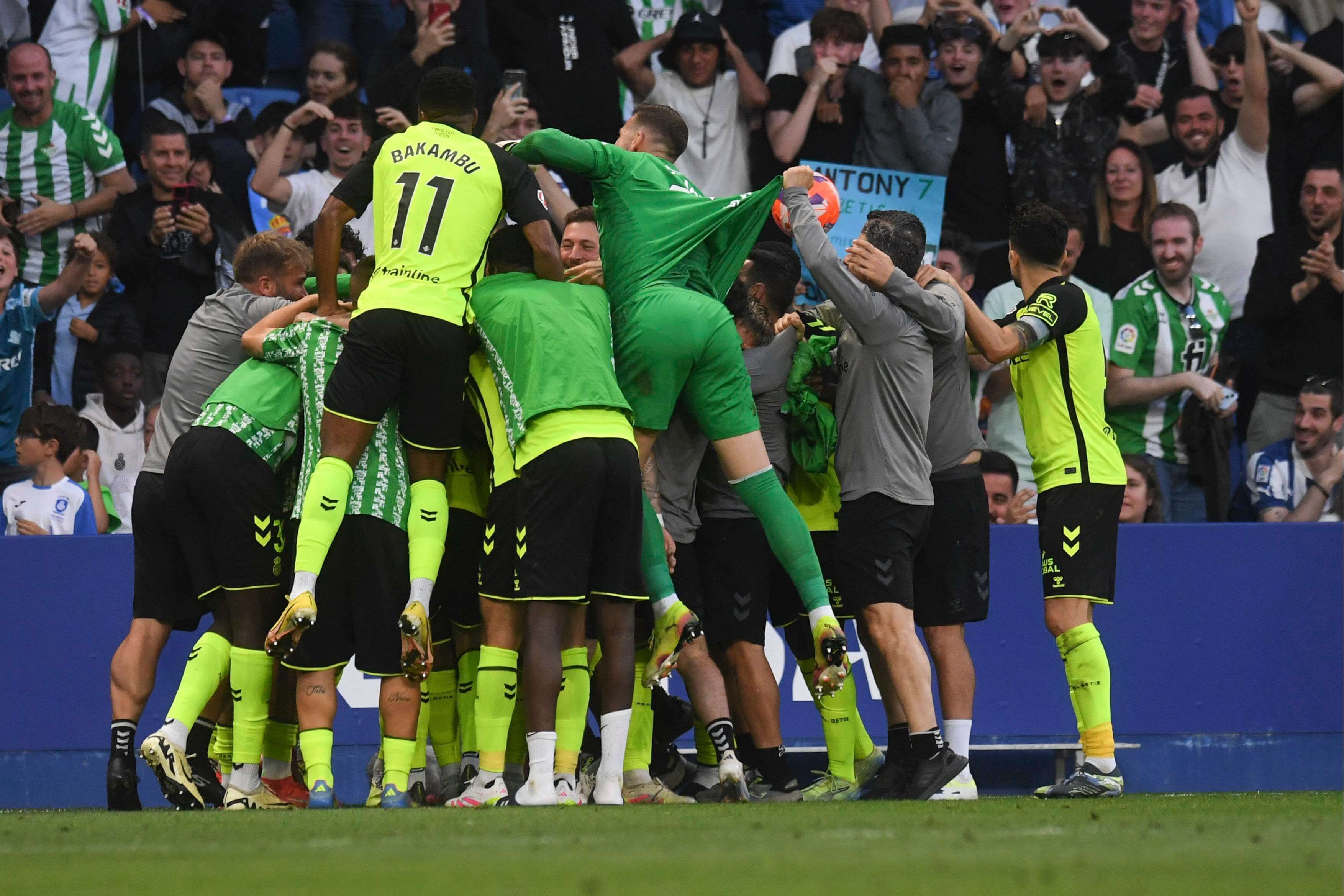  Celebración del gol de Antony al Espanyol.