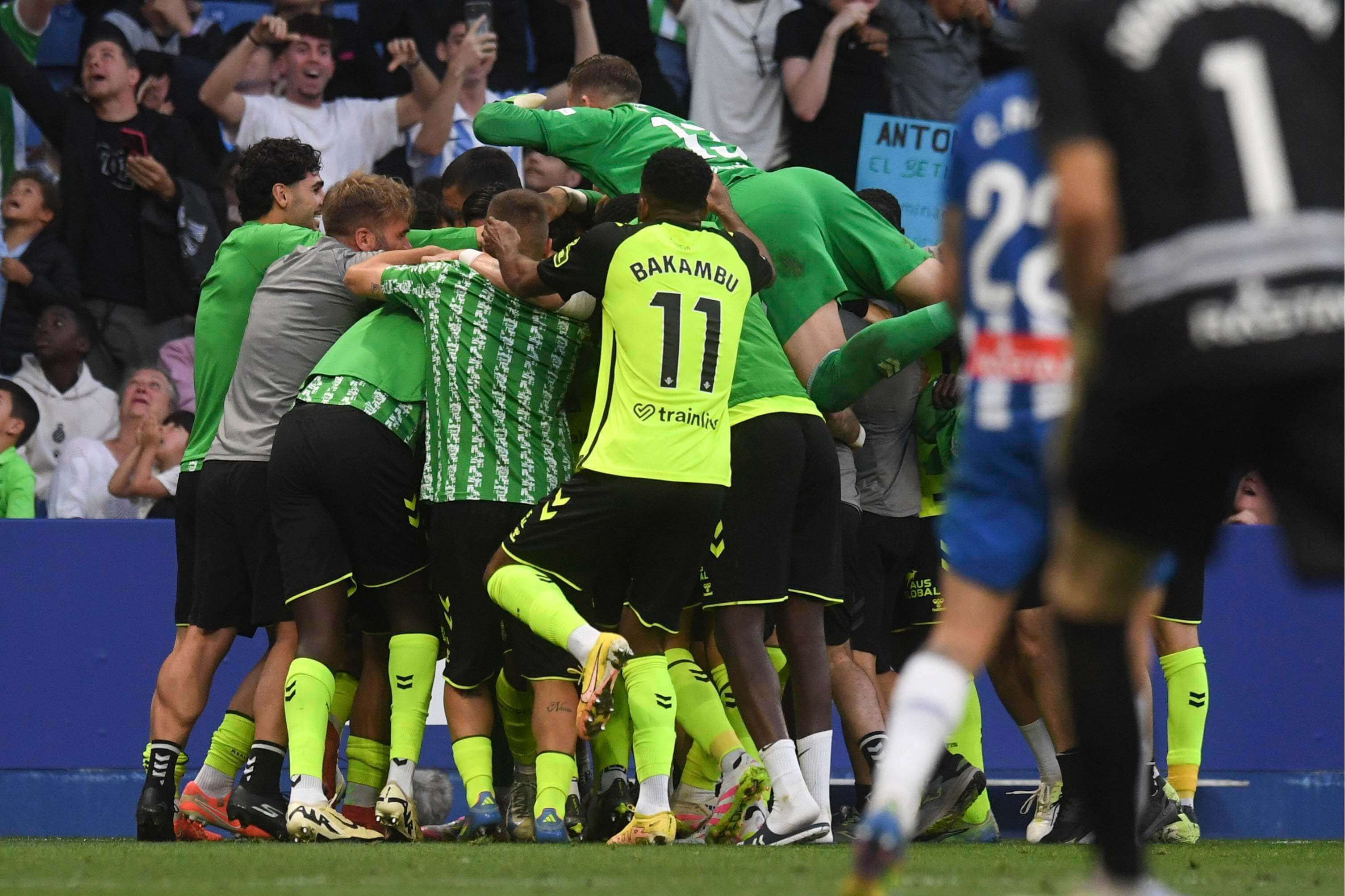 Celebración del gol de Antony al Espanyol.