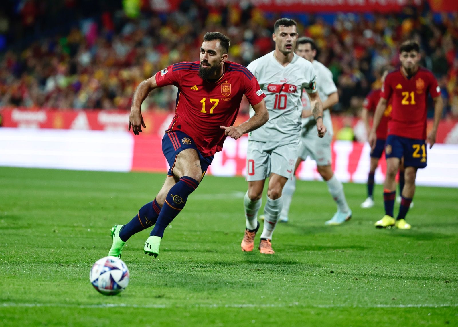  Borja Iglesias, con la selección española.