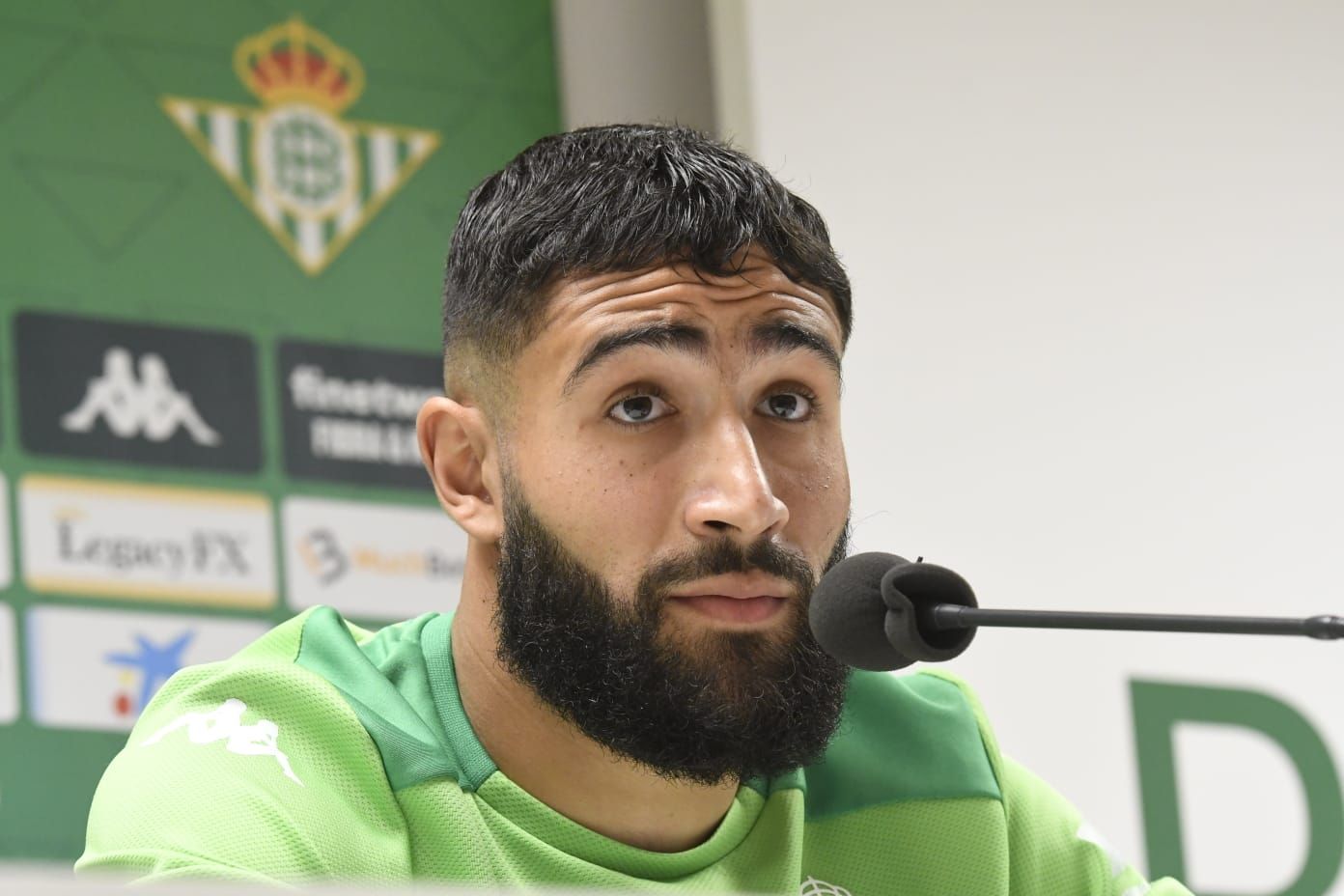 Fekir, en la rueda de prensa previa a la final de Copa.