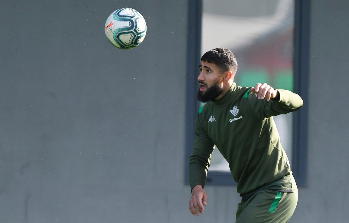 Fekir, en un entrenamiento.