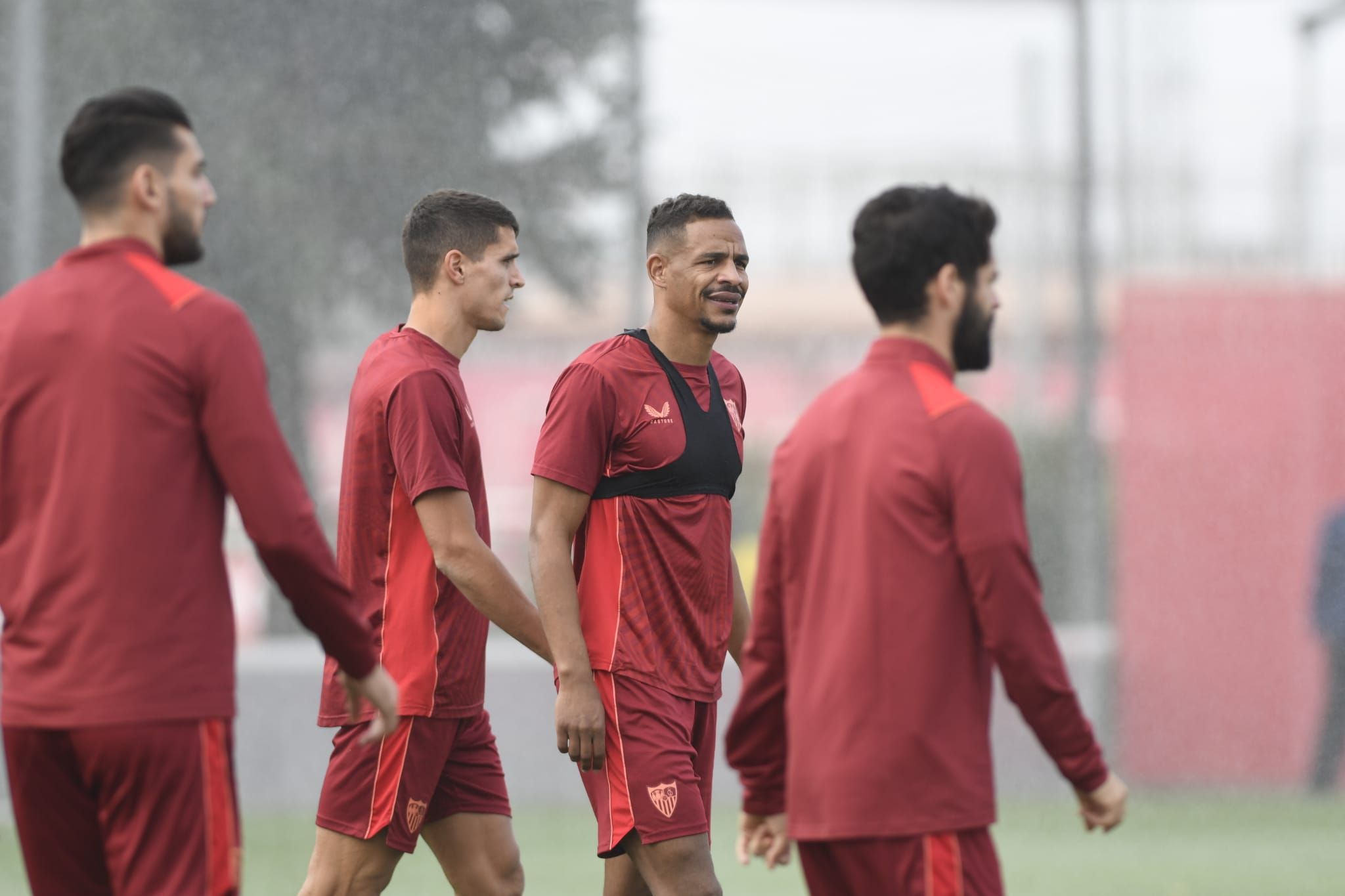 Fernando, en el entrenamiento del Sevilla de este viernes