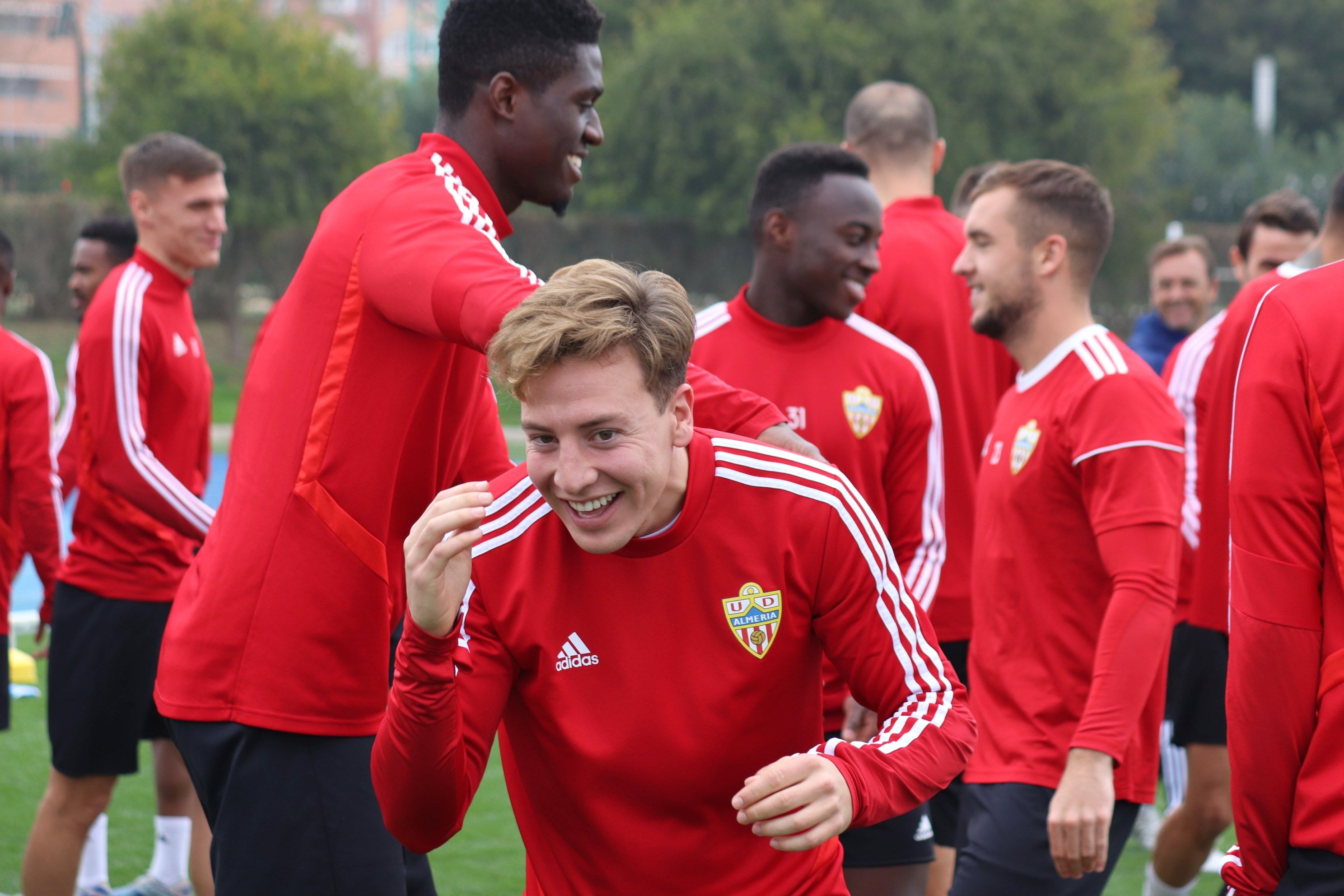  Francis, en un entrenamiento con la UD Almería.