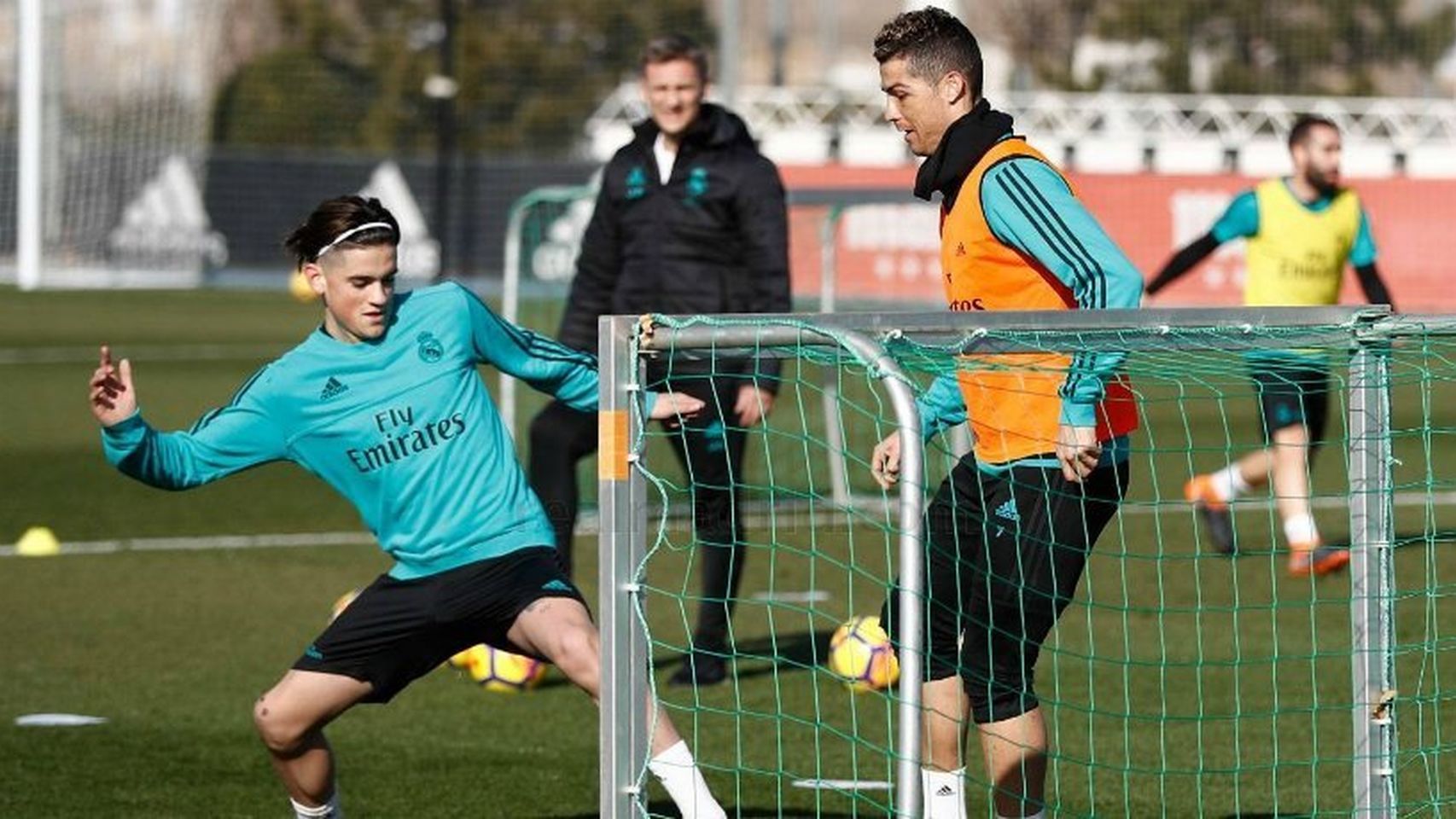  Geovanni, junto a Cristiano Ronaldo.