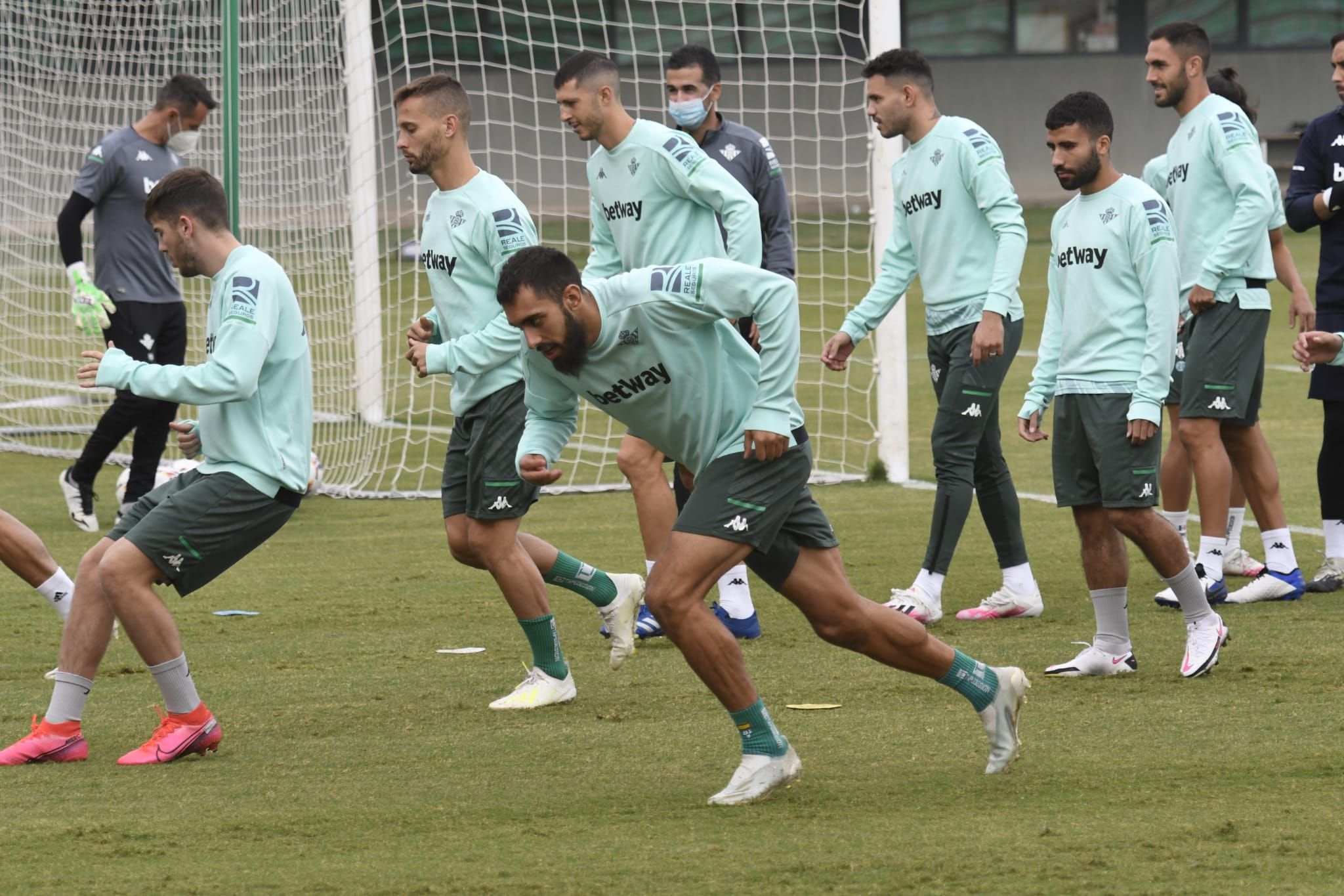  Imagen del entrenamiento del Betis.